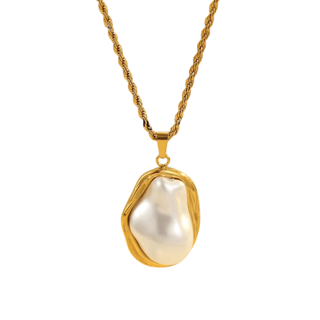 Irregular Pearl Pendant Necklace