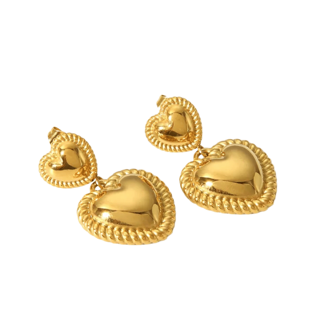 Vintage inspired heart drop earrings | AYRE Jewellery
