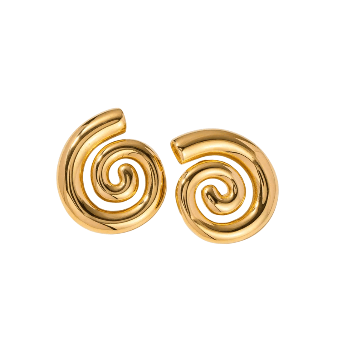 Golden Swirl Earrings | AYRE Jewellery
