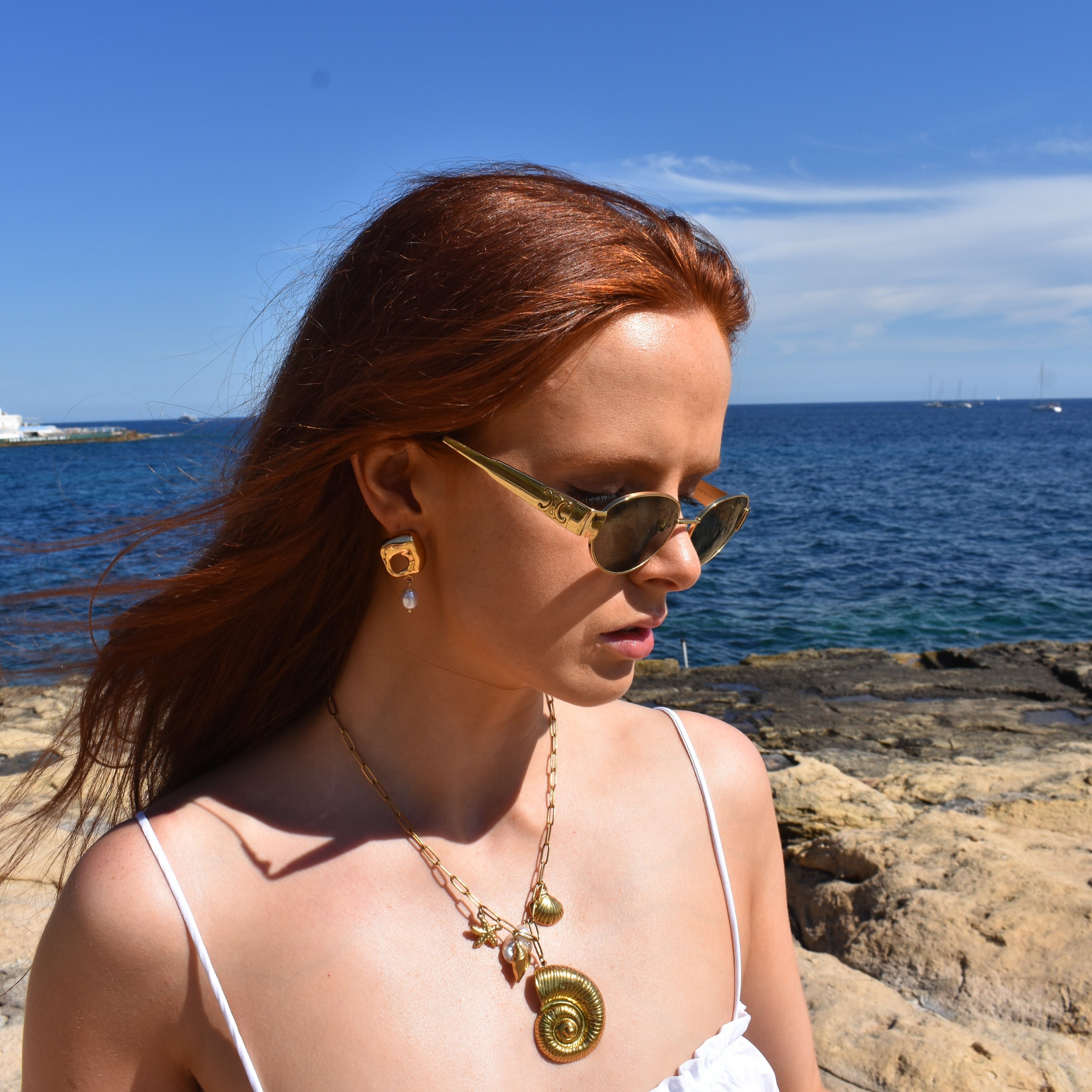 Sunlit Pearl Earrings
