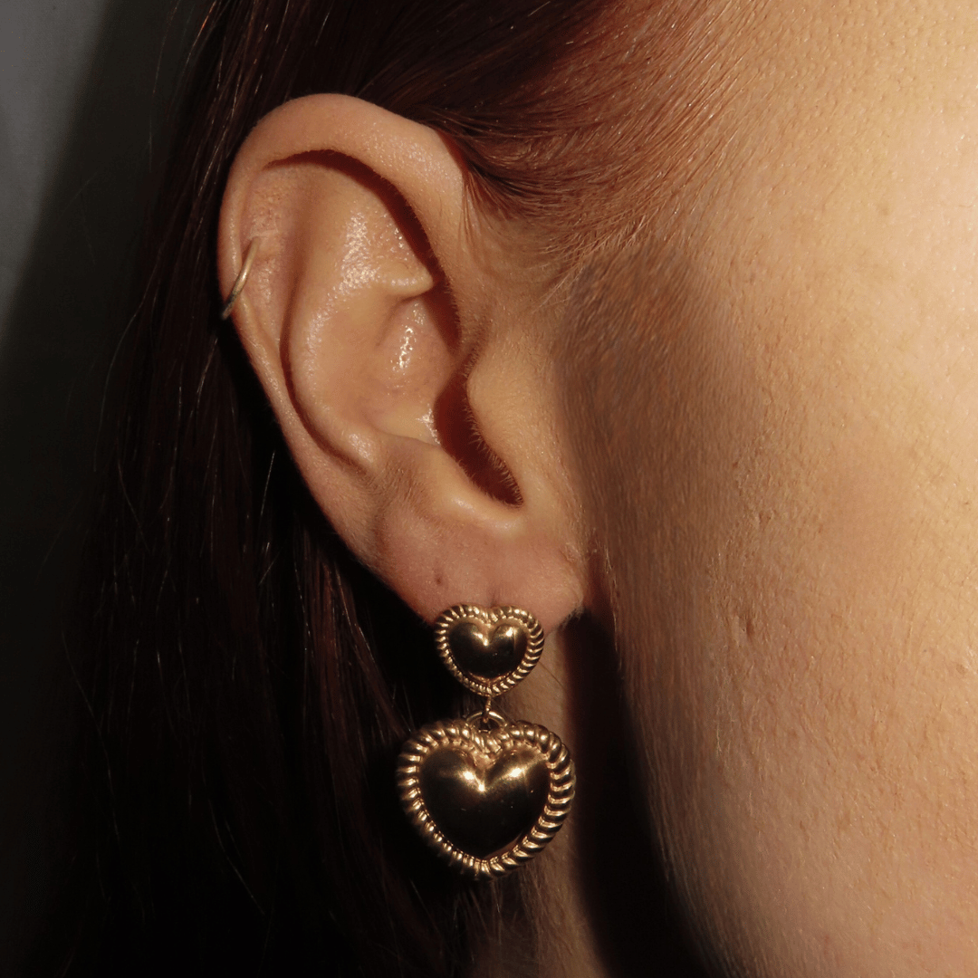 Vintage Inspired Heart Drop Earrings | AYRE Jewellery