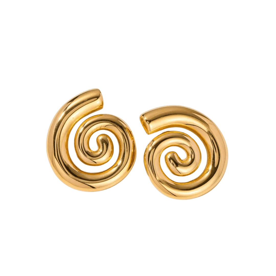 Golden Swirl Earrings