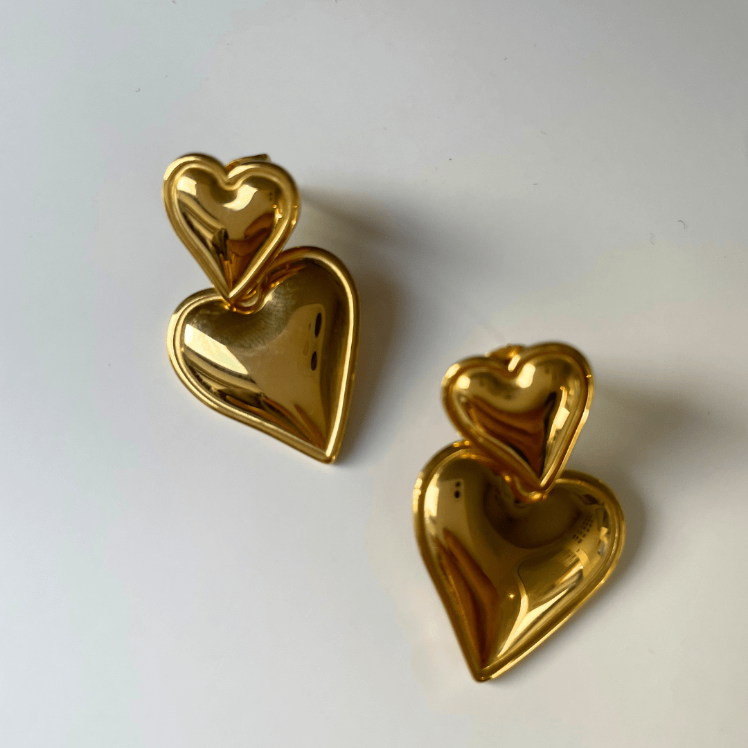 Heart Drop Earrings