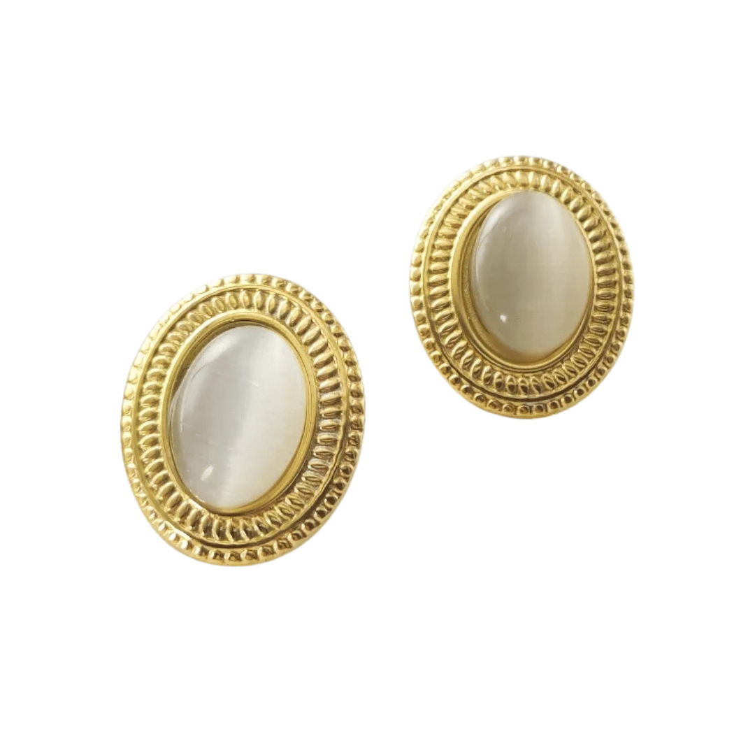 Stone Oval Earrings | AYRE Jewellery