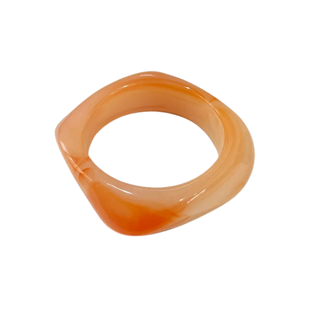Coral Irregular Bangle
