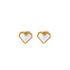 Make a statement with our White Heart Stud Earrings! Lightweight and comfortable, these earrings are perfect for both daily wear and special occasions. Show off your love and confidence with these stunning heart studs. Made from 18K gold plated stainless