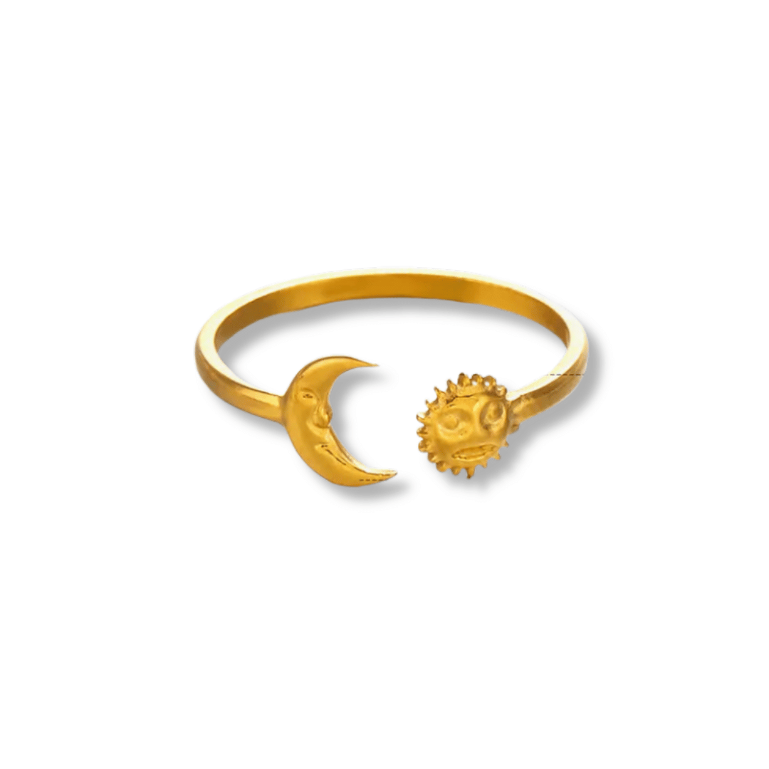 Moon and Sun Adjustable Ring