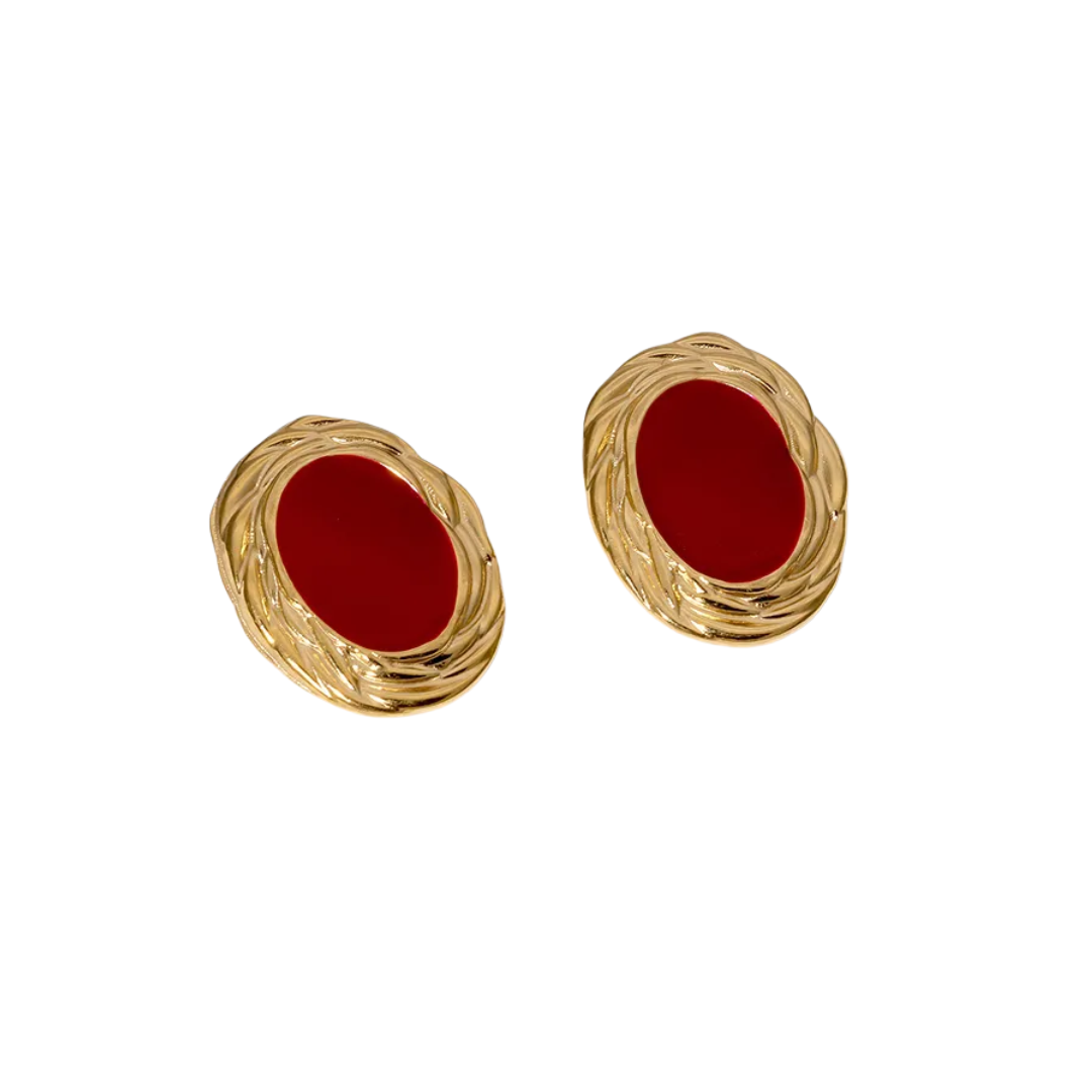 Coco Earrings - Bordeaux