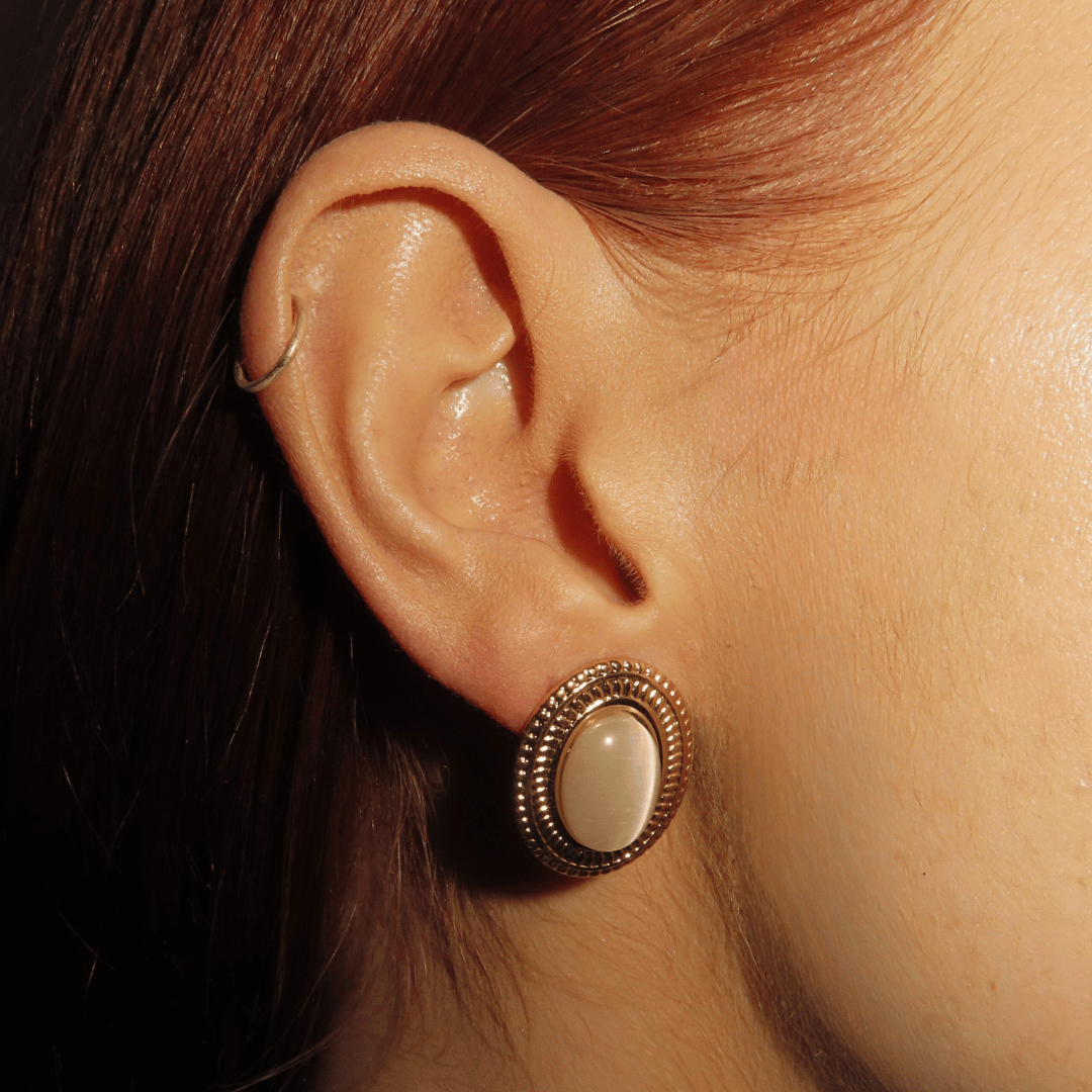 Stone Oval Earrings | AYRE Jewellery